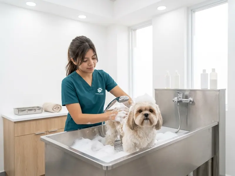 Baño y corte en Huellavet